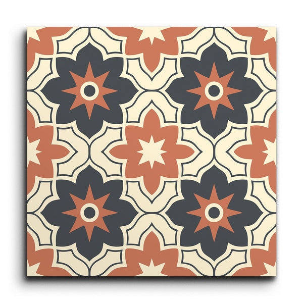 Encaustic Starburst of Terracotta Harmony (Sample.250615.sdies)